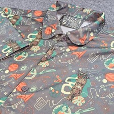 Marvel Guardians of the Galaxy Loot Wear Mens Small Button Up Tiki Graphic Shirt