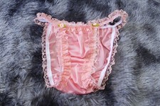 A170 2XL/ElasticW.24-44" Orange Nylon Thong Bikini Panties Underwear Knickers