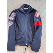 Vintage USFSA Figure Skating Association Patch Jacket Youth 32 Navy Athleisure