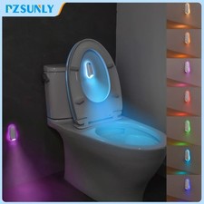 Toilet Night Light Motion Sensor Light Toilet Bowl Light RGB 7Color Changing