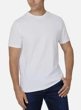 Calvin Klein Men's Smooth Cotton Solid Crewneck T-Shirt, Brilliant White, Medium