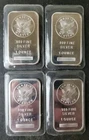 Lot of Four Sunshine Minting 1oz Silver Eagle Bars in Plastic