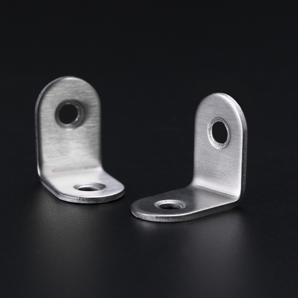 UEETEK 20Pcs 25*25*16mm Stainless Steel 90 Degree Angle Bracket