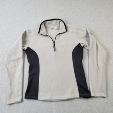 The North Face Fleece 1/4 Zip Jacket Womens Medium Gray Colorblock Pullover
