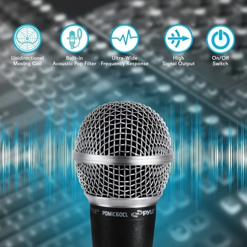 Pyle Professional Dynamic Microphone, Unidirectional Handheld Mic PDMIC59 - Image 3 of 4