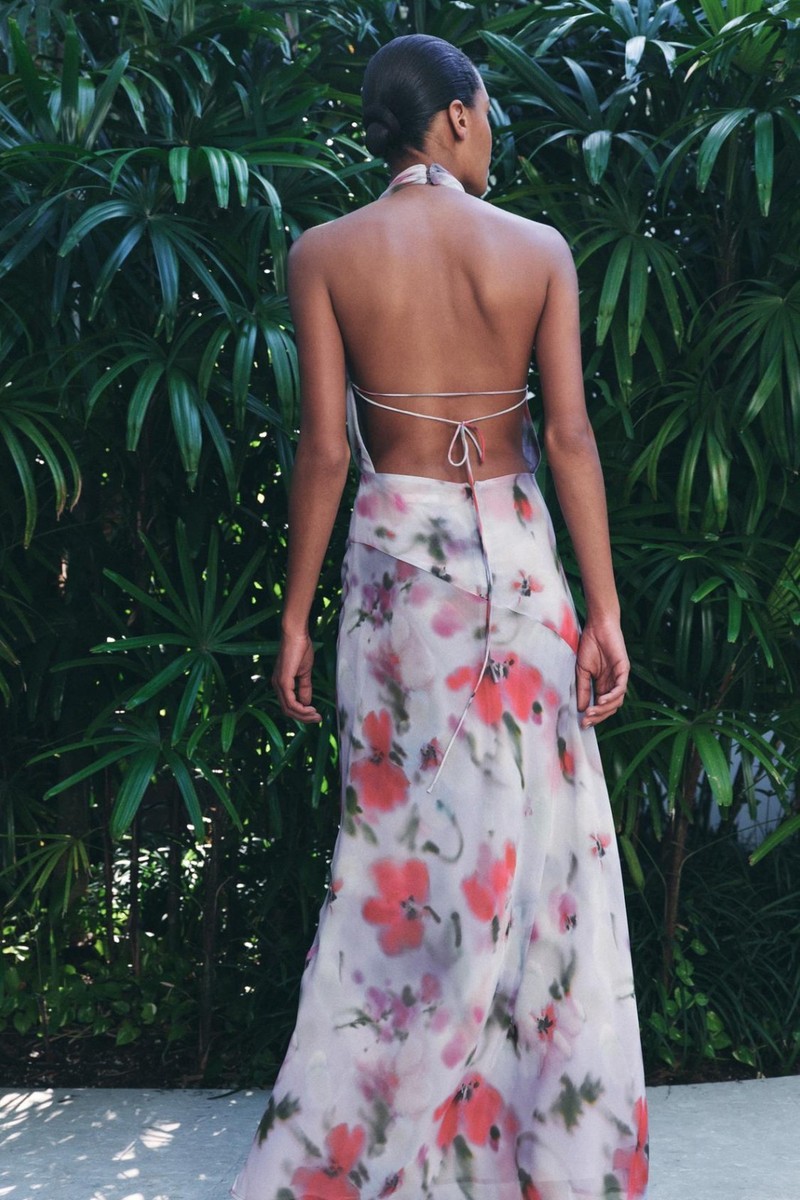 halter neck white long dress Julia