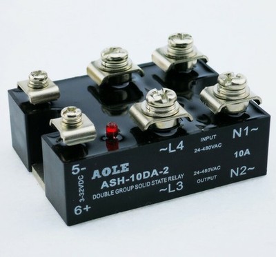 10A Two-Phase Solid State Relay ASH-10DA-2 DC-AC JGX-2 4840Z