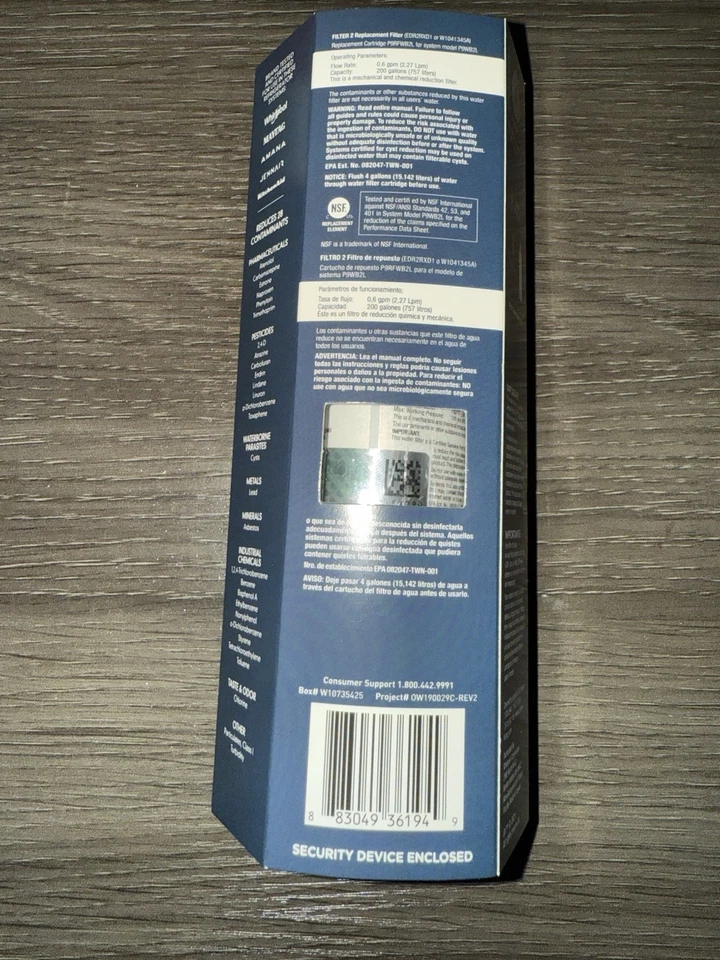 ΕDR2RXD1 Refrigerator Wate Filter 2 Replacement New FREE SHIP - Image 2 of 2