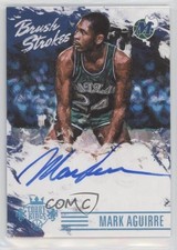 2015-16 Panini Court Kings Brush Strokes Sapphire 12/25 Mark Aguirre Auto 0sc