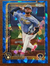 2025 Topps Chrome Sapphire Freddy Peralta Brewers #95 Blue Base