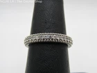 Judith Ripka Sterling Silver Cable Half Eternity Ring Size 7.5