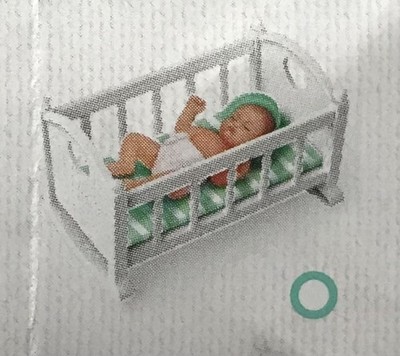 Zuru My Mini Baby Serie 1 Bett grün Wiege türkis  Bettchen Neu Vollständig