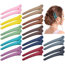 24 Pack/12 Pairs 3" Plastic Matte Hair Clips for Styling Sectioning Salon Duckbi