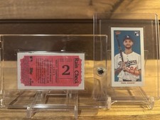 2024 Topps 206 Andy Pages Rc Ticket Stub Rain Check + Base Mini Dodgers T206
