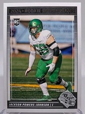 Jackson Powers Johnson 2024 Score Football Card Rookie Las Vegas Raiders 