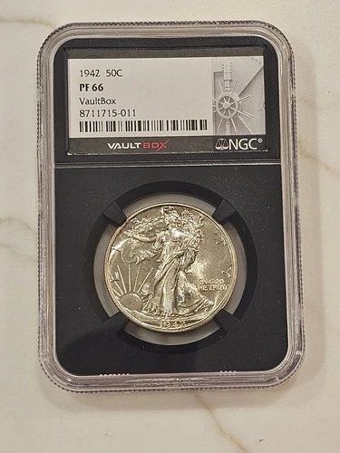 Photo of a 1942-P Walking Liberty Half Dollar from an eBay listing that sold on Jul 21, 2026