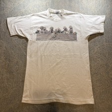 Vintage 90s William Wegman T Shirt Sz M Made In USA White Single Stitch Art Tee
