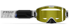 New 509 Kingpin Ignite Snowmobile Goggles, White with Polarized Yellow Tint Lens