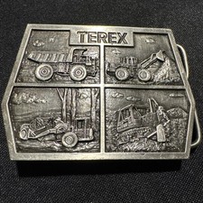 Bergamot Brass Works Men's GM Terex Belt Buckle Constraction Truck Metal