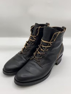 ROLLING DUB TRIO Stiefel Schnürstiefel Leder Schwarz Größe 11