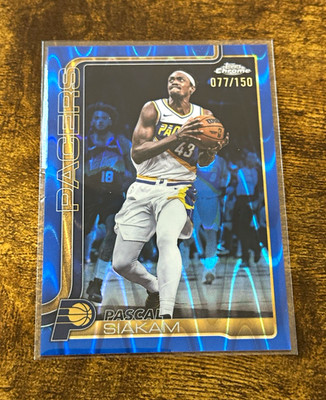 ToppsChrome 2025 Pascal Siakam #27 Indiana Pacers 077/150 NBA Parallel
