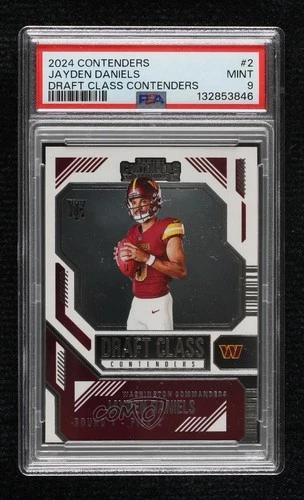 2024 Panini Contenders Draft Class Jayden Daniels #2 PSA 9 MINT Rookie RC