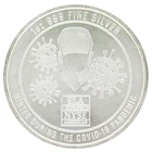 1 OZ FINE .999 SILVER EVVELA CORPORATION COVID-19 VIRUS PANDEMIC ROUND BULLION