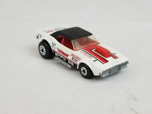 Vtg Matchbox TOYMAN D/174 Pro White 1975 Dodge Challenger Holley Superfast