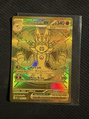 Mega Lucario Ex 188/132 Mega Evolution Gold Hyper Rare Pokemon TCG Card  English | eBay