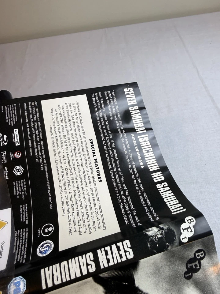 Seven Samurai (Blu-ray, 1954) BFI UK Import OOP NO 4k DISC!! Foto 4 de 4