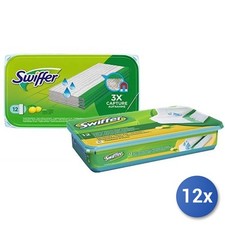 12x Bundle Swiffer Panni Pavimenti Polvere 10 Pezzi Umidi Limone