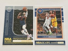 (2) 2024 Panini NBA Hoops Frequent Flyers Jalen Brunson #5 Winter + Winter #186