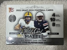 2022 Wild Card NFL Matte Card Box - All Rookie Edition - 40 Cards - Draft Pick