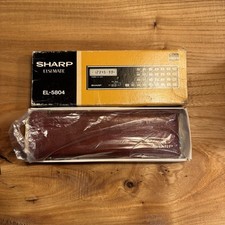 Vintage Sharp EL-5804 ELSI MATE Electronic Calculator w/ Box  Manual