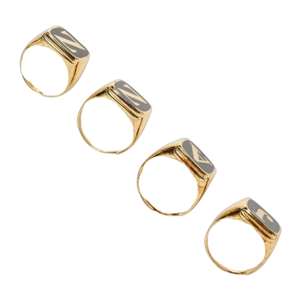 Bague DOLCE & GABBANA, laiton doré, lot de 4 lettres JAZZ réglables 1000usd - Photo 2/4