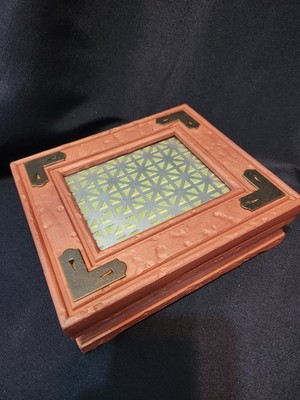 Refurbished restored wooden trinket jewelry valet keepsake presentation keepsake