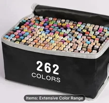 262 Color Dual Tip Alcohol Markers NEW Fall Bargain Shipping Included