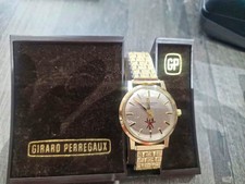 Girard-Perregaux Gyromatic Auto 26mm Gold Tone Silver Dial Watch Box Papers
