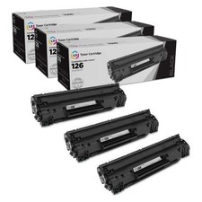 LD 3PK Replacement Canon 126 CRG126 Black Toner ImageClass LBP6200d LBP6230dw