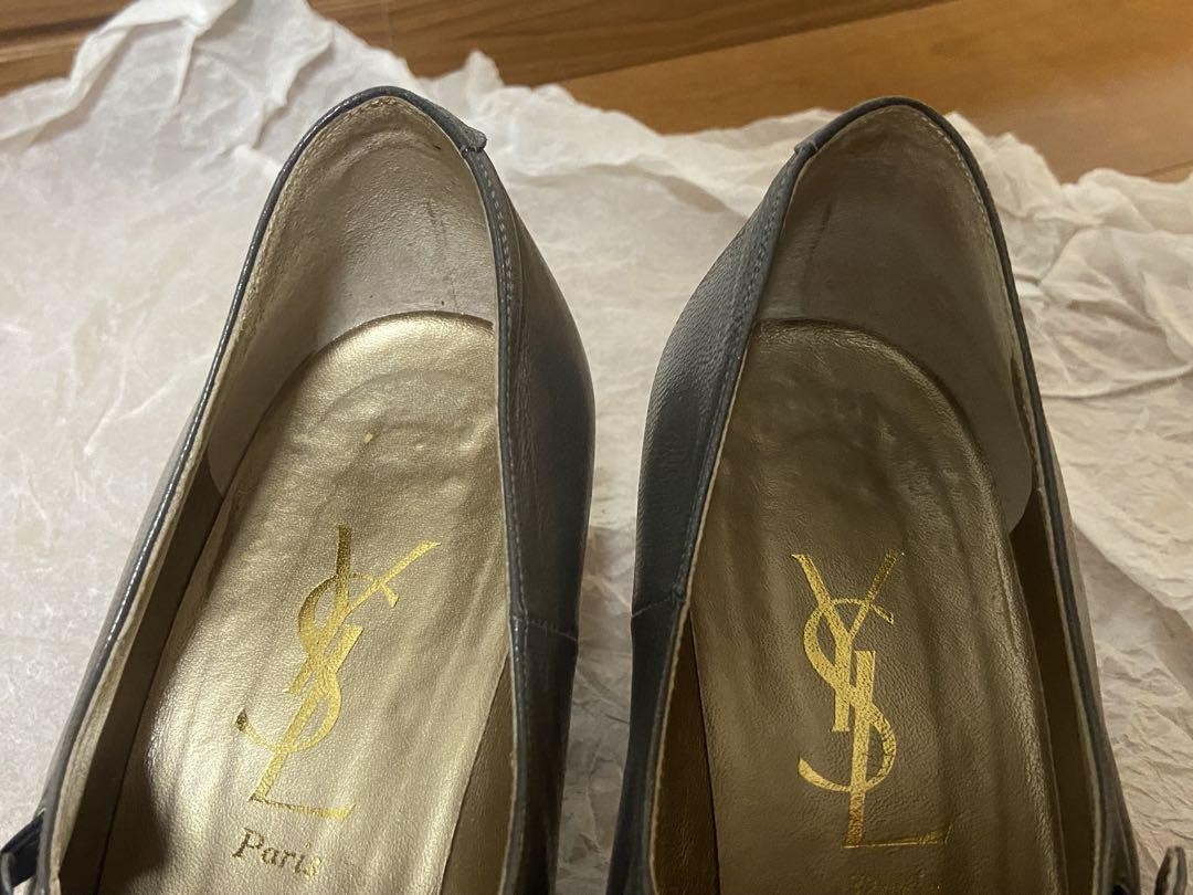 Autentiche decolte Yves Saint Laurent a punta colore nero taglia 36 5 donna