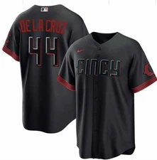 De La Cruz #44 Kid's Baseball Jersey 3D AOP Black All Size 1J0984
