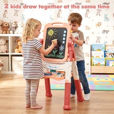 Art Easel for Kids,Height Adjustable,Magnetic Chalkboard and Drawing Board