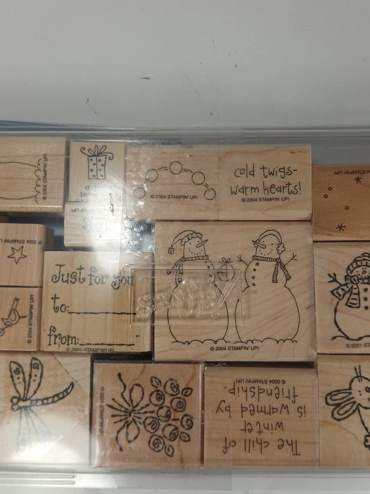 Lote De Colección De 26 Estampillas De Goma Montadas En Madera Estampación Navidad Y Otros Foto 4 de 4