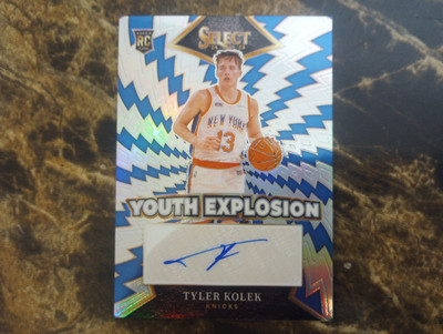 2024-25 Panini Select - TYLER KOLEK Youth Explosion RC AUTO #YE-KOL Knicks
