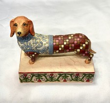 Jim Shore 2005 Heartwood Creek LONGFELLOW Dachshund Dog Figurine V4004851