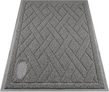 Pawkin Cat Litter Mat, Patented Design with Litter Lock Mesh, Extra Large, Du...