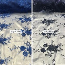 Sequin Embroidery Mesh Lace Fabric VT-011 Stunning Evening Gown Material