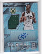 2016-17 Thon Maker #/199 Auto Panini Spectra Bucks Global Icons