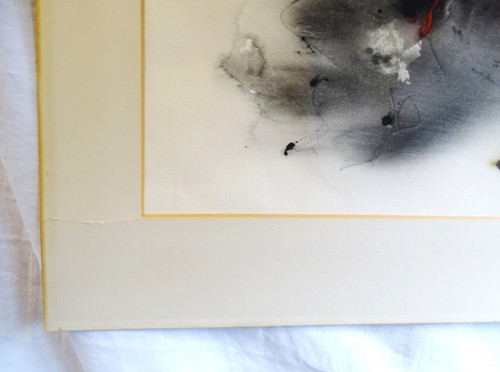 Nina Archer abstract wall art decor 1959 painting original vintage mid century - Picture 5 of 10