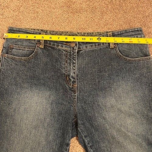 Pantalones de mezclilla para mujer I-N-C con estampado de leopardo puños talla 12 mezcla de algodón informales elásticos - Imagen 4 de 8